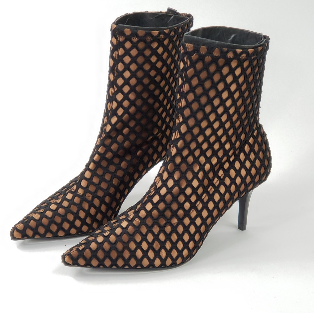 Zara Trafaluc High Heel Mesh Ankle Boots - Picture 2 of 8